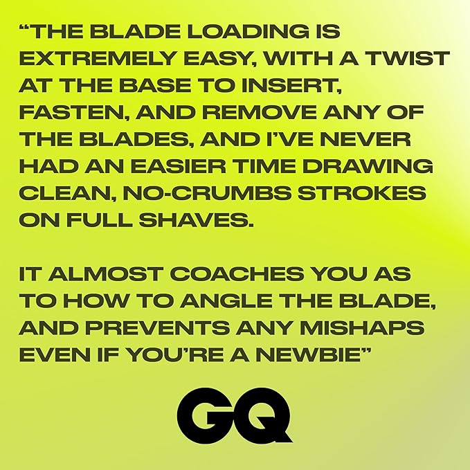 Leaf Thorn Razor by Leaf Shave, All-Metal Single Blade Razor for Men and Women, Fixed Head with Magnetic Load Assist, Includes 5 Stainless Steel Blades - Face Shaving and Coarser Hair - Black