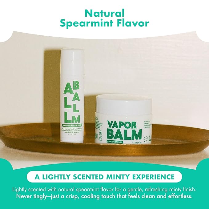 Zizia Spearmint Multi All Balm Stick – Moisturizing and Hydrating Stick for Lips, Hands & Body – with Shea Butter, Jojoba Oil, Aloe Vera, Calendula – Beauty Moisturizer - Travel Essentials - 0.5 oz