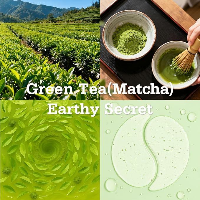 Tintark Matcha Hydrogel Under Eye Patches 28 Pairs Antioxidant Green Tea Eye Mask for Puffy Eyes and Dark Circles 5 Minute Cooling Hydration Under Eye Treatment Ophthalmologist Tested