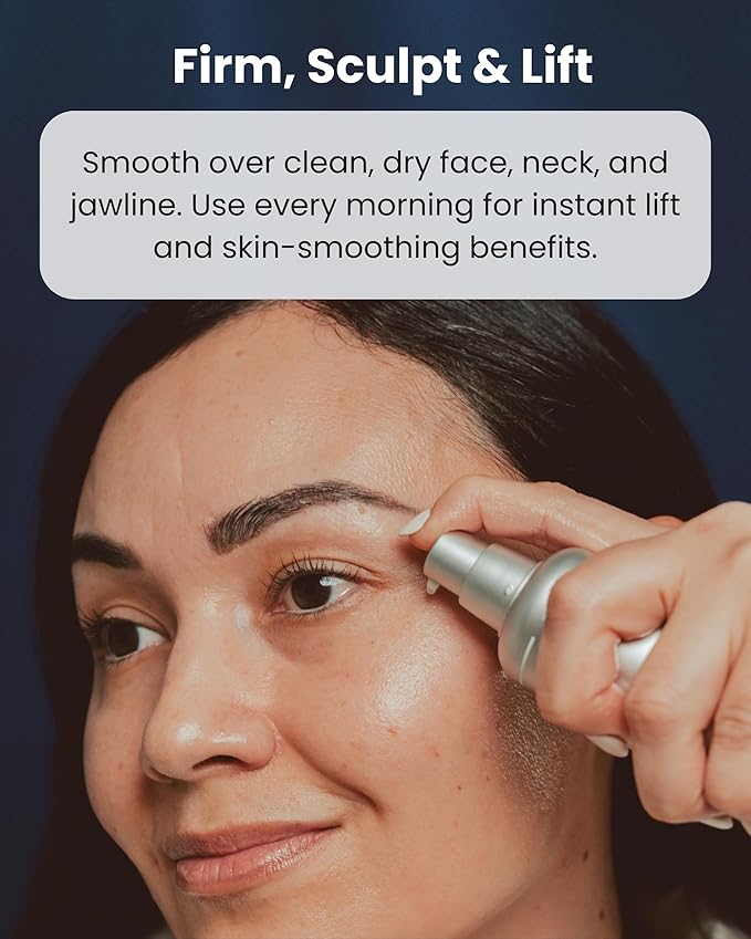 DS Dermasensa FS Facial Firming Serum – Instant Lift & Skin Tightening Treatment with Peptides & Hyaluronic Acid – Targets Loose Skin from Weight Loss & Fine Lines – 1 fl oz (30ml)