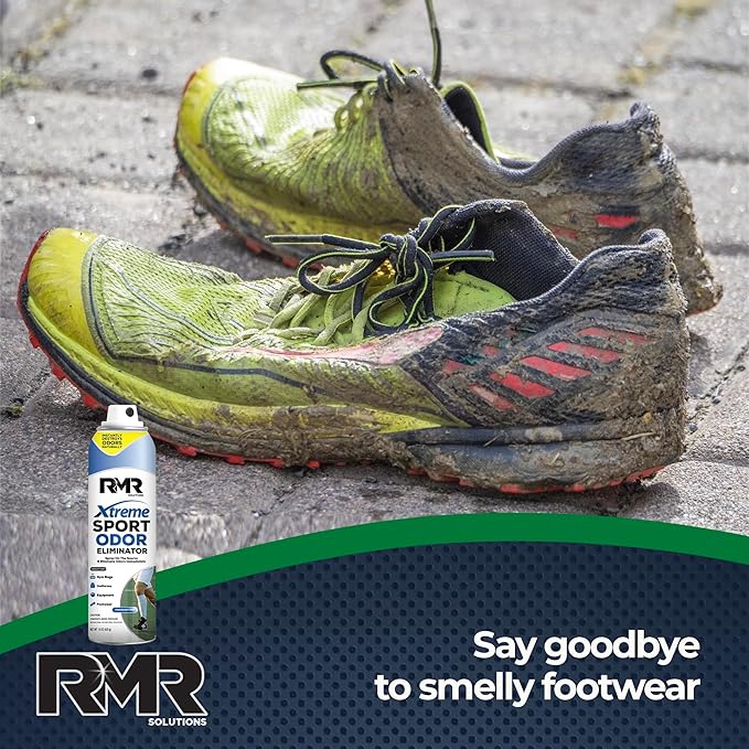 RMR Xtreme Sport Odor Eliminator Spray - Heavy-Duty Equipment, Uniform, Gym, and Shoe Deodorizer, 15 Ounces, Fragrance-Free