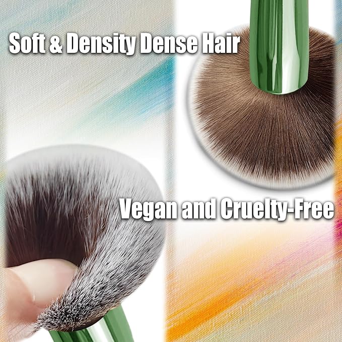 Zylsnice 4 in 1 Makeup Brush, Travel Makeup Brush Set with Case, Mini Makeup Brushes, Powder Foundation Brush, Concealer Brush, Eyeshadow Brush, Dual Ended Makeup Brush for Liquid,Cream, Powder