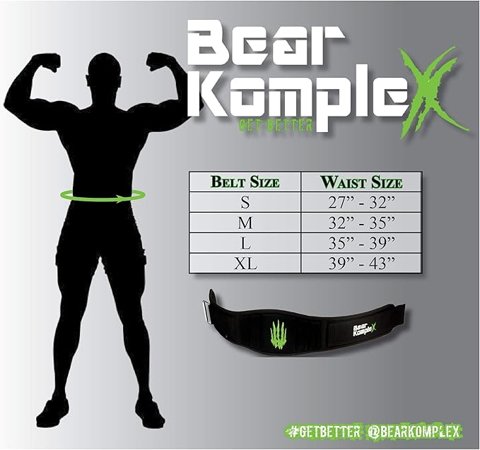 Bear KompleX 6" Strength Weightlifting Belt for Men