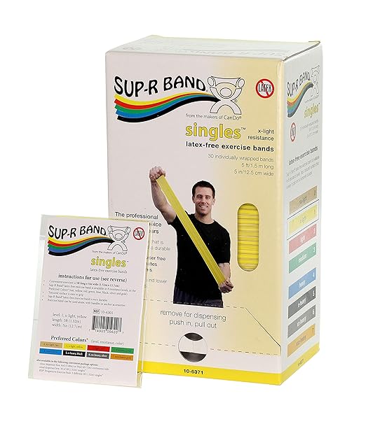 CanDo 10-6371 Sup-R Band Latex-Free Exercise Band 5' Length, 30