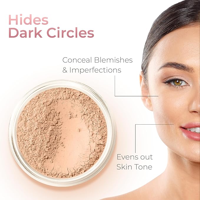 ULTIMATE KIT (LIGHT TAN) Full Size Mineral Makeup Set Matte Foundation Kit Bare Face Sheer Powder Cover