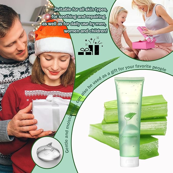 JunKuJK Moisturizing Gel for Face & Body,Non-sticky Gel After Sun Aloe Lotion Skin Care,Fast Absorbing Long Lasting Refreshing Hydrating Face Moisturizer for All Skin Types 01