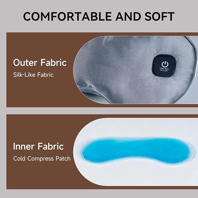 Eye Mask Cool Heat Eye Heated Eye Mask Intelligent Dual Modes, A New Eye Experience Birthday Gifts for Women Men
