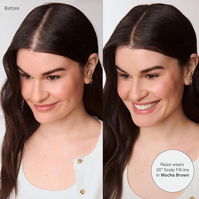 Luxy 100% Remy Human Hair Extensions for Thin Hair Thinning Hair Fill-Ins – 6 Seamless Wefts Multi-Dimensional Color Blend - Natural-Looking Volume & Coverage 80 grams 16" Dimensional Espresso Brown