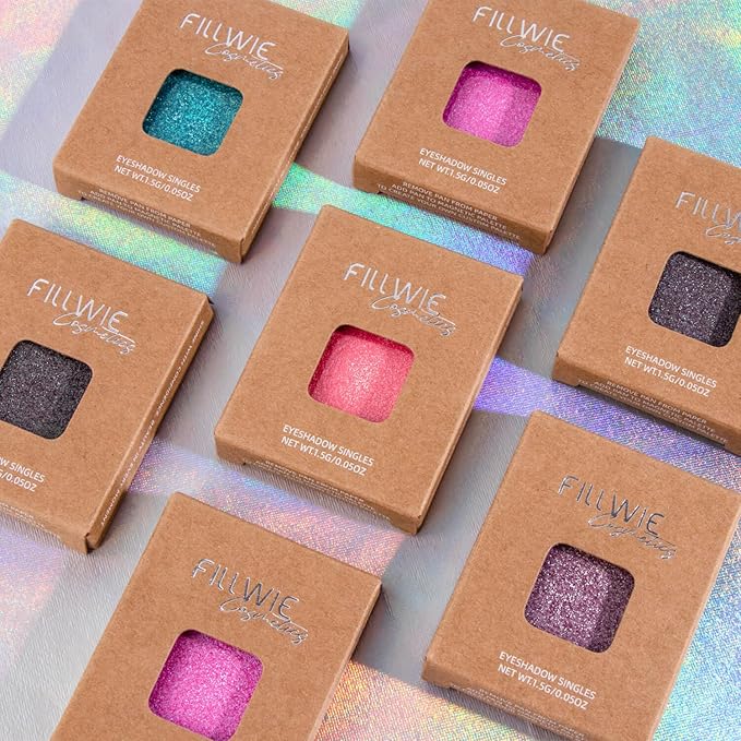 Duochrome Single Chameleon Eyeshadow Yellow-Pink, Pressed Powder, Square Pan, Fits Magnetic Palettes, High Pigment, Smudge-Proof, Smooth Blend, All-Day Wear (Sunpetal)