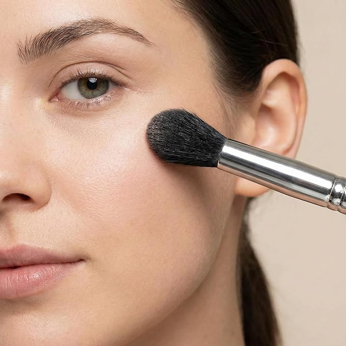 ZAQ TAPERED HIGHLIGHT/BLEANDING BRUSH For Blush, Highlighter, Loose, Or Pressed Powder, Soft, Synthetic Bristles, Precise Makeup Application