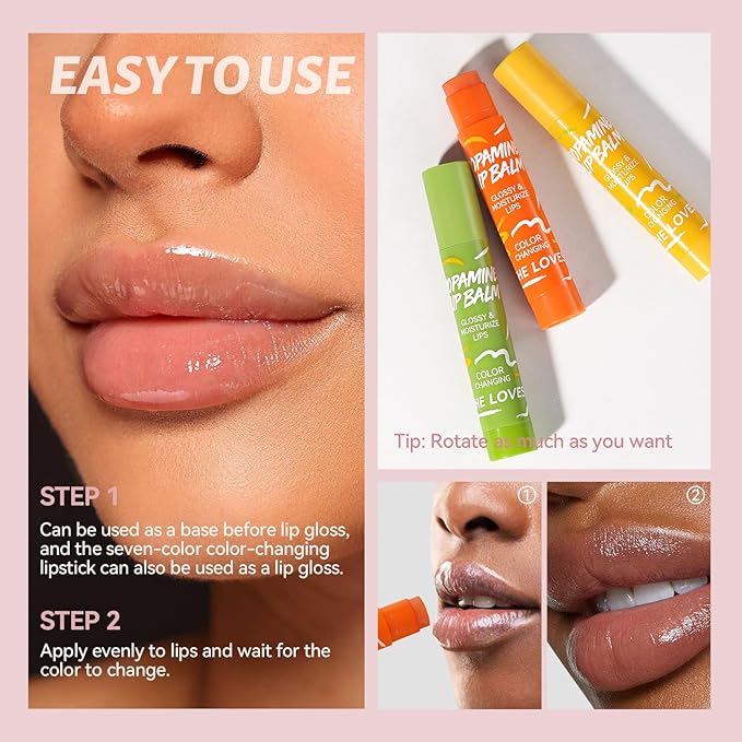 8PCS Tinted Lip Balm with Vaseline, Balm,