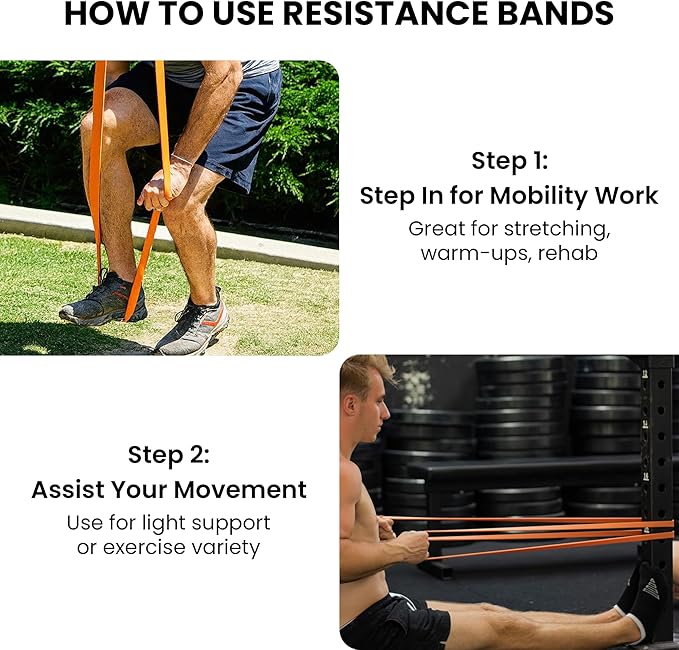 Rubberbanditz Pull Up Assist Resistance Bands Heavy Duty Loop Exercise Workout Bands for Powerlifting, Mobility, and Stretching