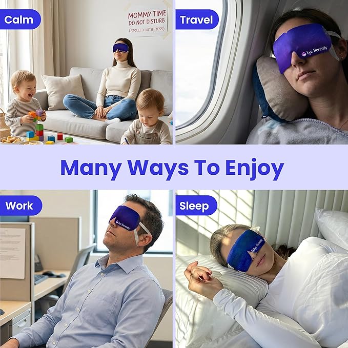 Steam Eye Mask, Self Heating Warm Compress for Dry Eyes I Heated Fast Relief for Stye, Puffy Sensitive Eyes - Moist Heat, Valentine's Day Gifts for Her and Him, Sleep, Travel & Relaxation Gifts