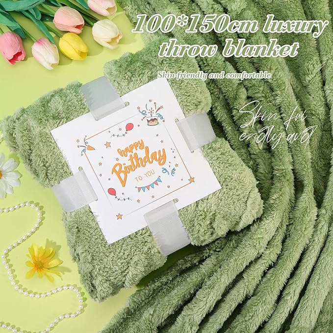 Birthday Gifts for Women Daisy Spa Gifts Box Set,Happy Birthday Gift Baskets for Mom Wife Girlfriend Best Friend Sister Self Care Valentines Day Gifts for Her with Blanket Vanilla Coconut Candle