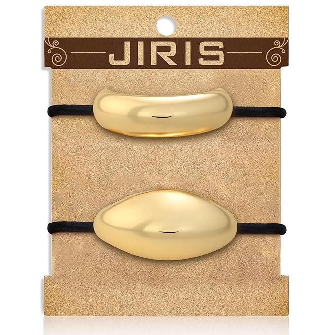 3PCS Metal Hair Tie For Women,Gold Cuffs,Metal Geometric Gold Hair Ties, Hair Accessories Stretchy and Non-Damage Ponytail Holders,Ponytail Cuff Hair Bands For Hair Styling (SET2)