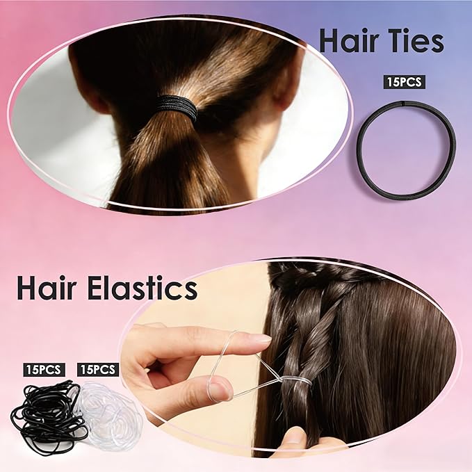 Hair Accessories Kit, 160Pcs Hair Clips for Women Girls Dance Ballet Cheerleading Travel with Storage Box