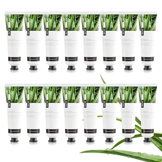 DWDiWen 16PCS Aloe Vera Gel for Face,Hydrating Organic Aloe Vera Gel,Instant Cooling,Refreshing After Sun Care Lotion,Travel Size After Sun Care Lotion for Face and Body,All Skin Types, 1.05 Oz