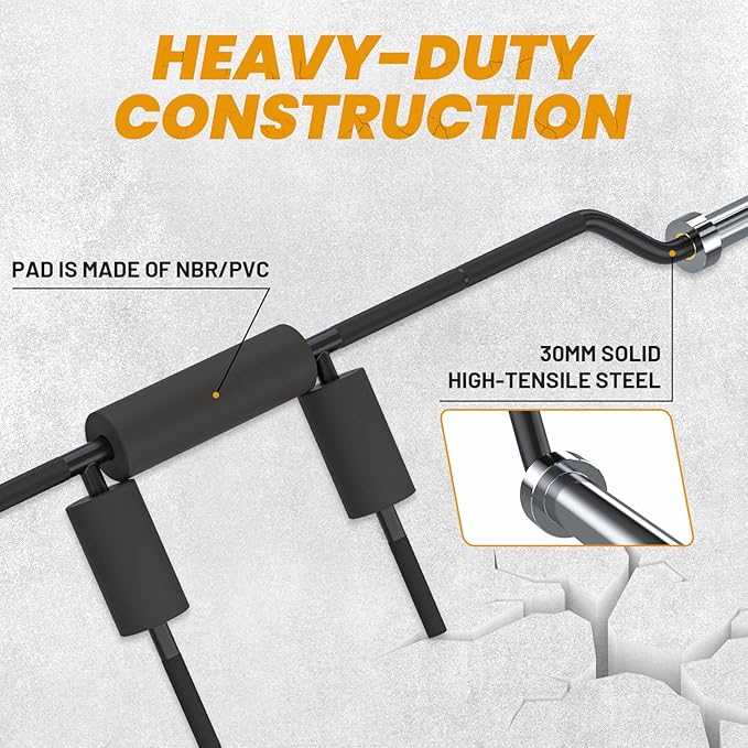 7FT Safety Squat Bar Load 700LBS 2" Sleeve