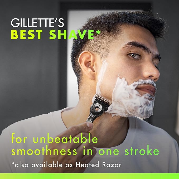 GilletteLabs with Exfoliating Bar by Gillette Razor for Men - 1 Handle, 4 Razor Blade Refills, Includes Premium Magnetic Stand