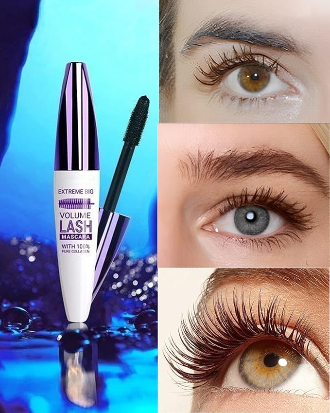 5D Burgundy Brown Mascara for Eyelashes-2Pcs Longlasting Waterproof Smudgeproof Colored rimel de pestañas,Curling Eye Lashes Fiber Mascara Volume and Length,Women's Day Eye Makeup Gift for Women Gril