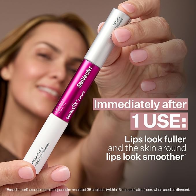StriVectin DoubleFix For Lips 2-in-1 Lip Fix Plumping Treatment & Vertical Line Treatment (Pack of 2)