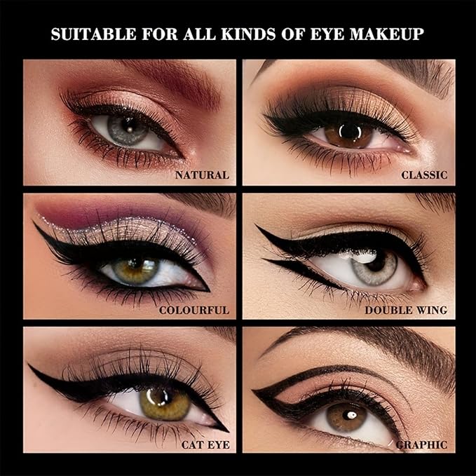 MAEPEOR Gel Eyeliner 10 Colors Smooth Cream Matte Eyeliner Gel Longlasting Waterproof and Smudgeproof High Pigment Eyeliner with Brush (07 Green)