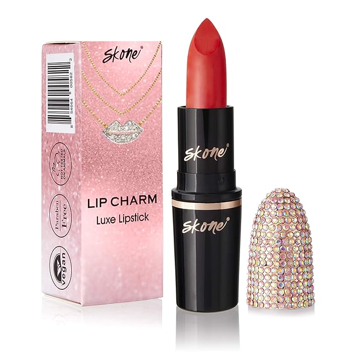 Skone Cosmetics Charm Collection Luxe Hydrating Lipstick - Vegan Formula Infused with Vitamin E - Long-Lasting, Lightweight Balm - Jaxx Color - Nourishing, Smooth Finish