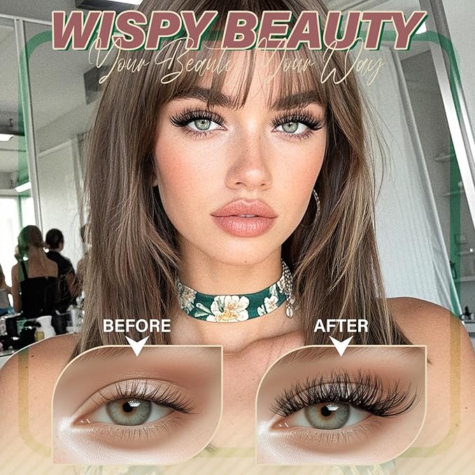 KEYYOU Lash Clusters Kit 144pcs Soft&Natural Lash Clusters Fluffy Lash Extension Kit D Curl 8-18MIX with Bond and Seal,Applicator Thin Band Eyelash Clusters for DIY at Home(Haze）