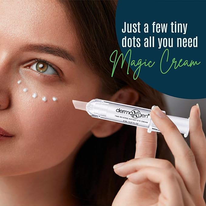 DERMAXGEN Puffy Eye Treatment Time Reverse Instant Anti-aging Eye Cream New Advanced Formula - Visibly Reduce Under-eye Bags, Wrinkles, Dark Circles, Fine Lines & Crow's Feet Instantly - 8ml