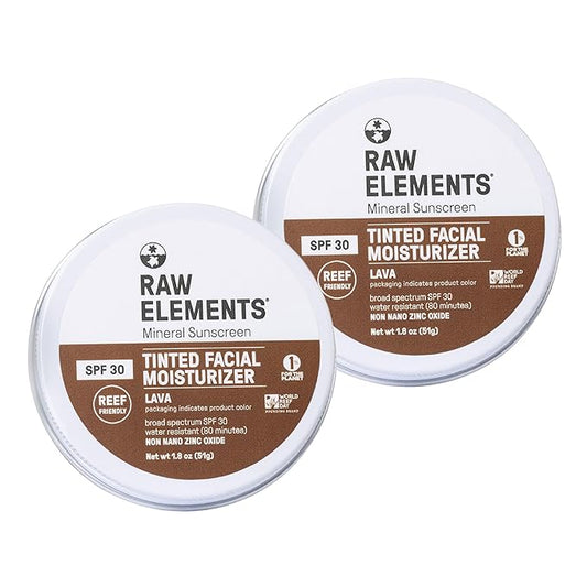 Raw Element Ultra-Moisturizing Tinted Face Cream, Non Toxic 1.8 oz