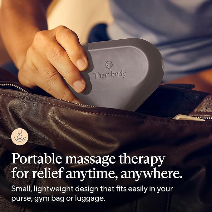 TheraGun Therabody Mini (2nd Gen) Massage Gun - Portable Massage Therapy for Relief Anytime, Anywhere – Includes 1 Standard Ball Attachment – Gray