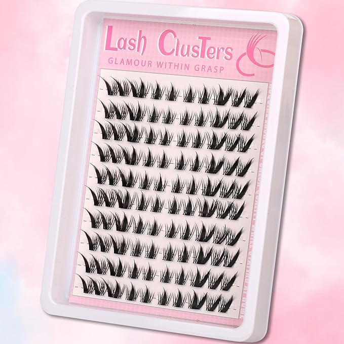 Cat Eye Lash Clusters Kit Spiky Cluster Eyelashes Kit Fairy Eyelash Clear Cluster Anime Individual Lashes Natural Lash Extension Cluster Wispy Manga Cluster Lash Kit