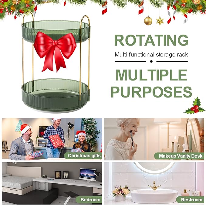 360? rotating makeup organizer, bathroom