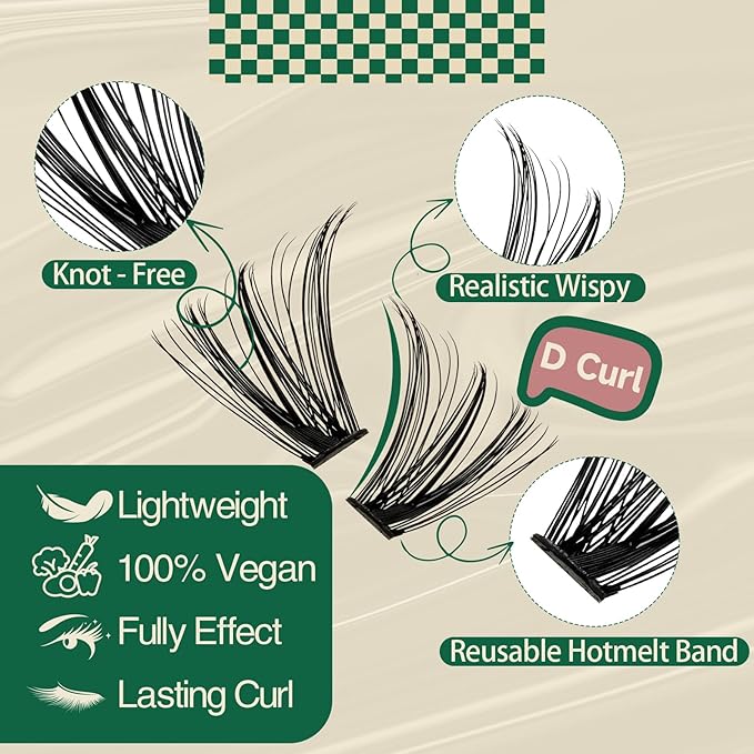 DIY Lash Extension Kit 280pcs Individual Lashes D Curl Eyelash Extension Kit KEYYOU 40D 9-18Mix Lash Clusters with Lash Bond and Seal and Lash Applicator for DIY at Home(KIT-40D-0.07D-9-18Mix)