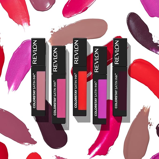 Revlon ColorStay Satin Ink Liquid Lipstick, Longwear Rich Lip Colors, Formulated with Black Currant Seed Oil, 024 Perfect Storm, 0.17 fl oz