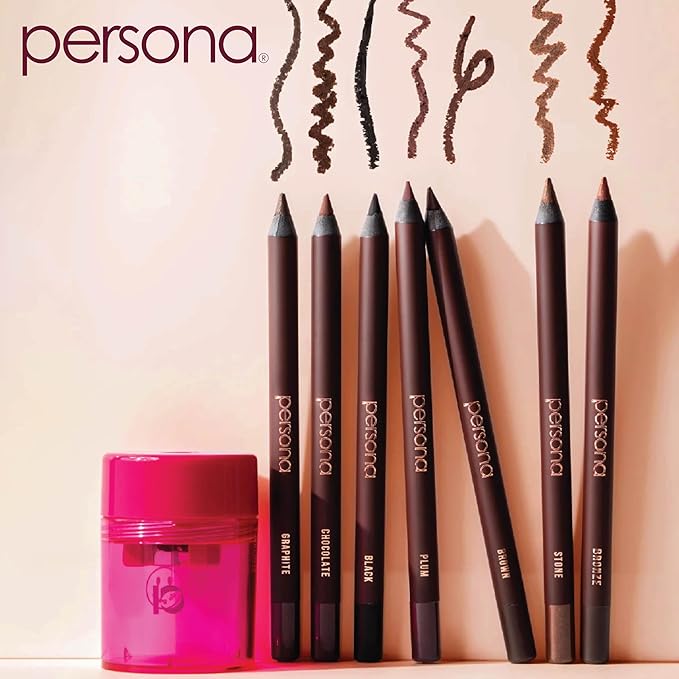 PERSONA 24HR Waterproof Eyeliner Pencil | Creamy, Smudgeable Pencil for Lash Line & Waterline | All-Day to All-Night Wear | Vegan, Cruelty-Free, Paraben-Free | Made in USA, Stone