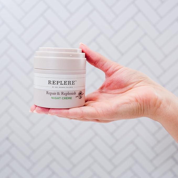Replere - Repair & Replenish All Natural Moisturizing Night Crème - Reduce wrinkles, Dark Spots & Fine lines -1.7 OZ