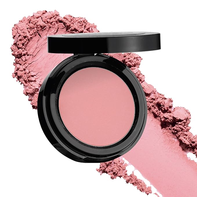 Sandstone Scandinavia Hypoallergenic Pressed Powder Blush – Smooth & Blendable – Lightweight, Long-Lasting – Vegan – Muted Pink