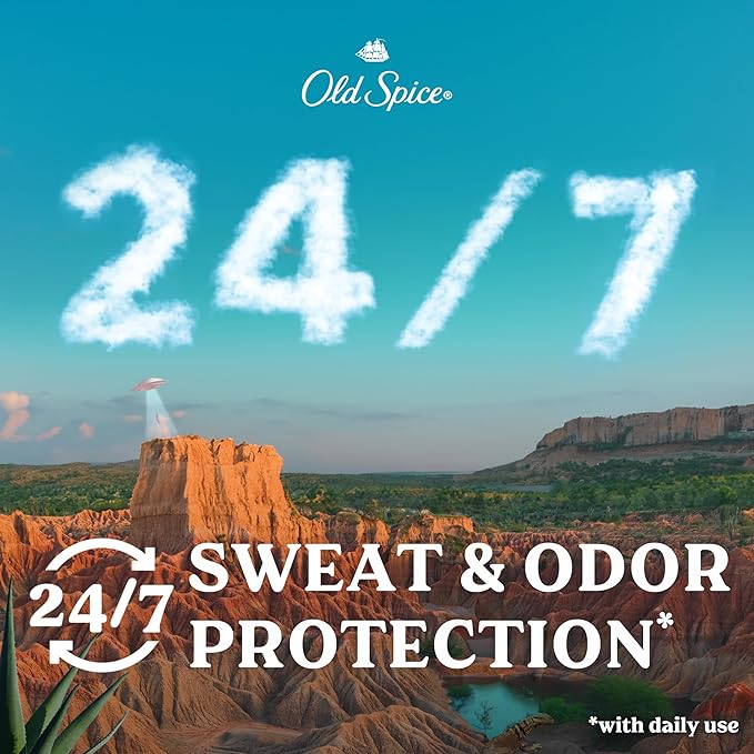 Old Spice Men's Antiperspirant & Deodorant Canyon with Aloe, 24/7 Odor Protection, 2.6oz (Pack of 3)