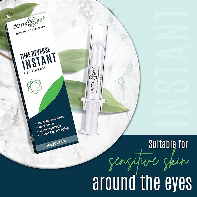 DERMAXGEN Puffy Eye Treatment Time Reverse Instant Anti-aging Eye Cream New Advanced Formula - Visibly Reduce Under-eye Bags, Wrinkles, Dark Circles, Fine Lines & Crow's Feet Instantly - 8ml