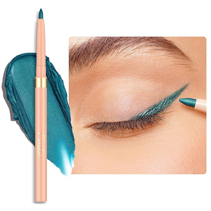 Oulac Teal Eyeliner Pencil, Waterproof Retractable Eye Liner Pen, Long Lasting Smudge Resistant, Vegan & Cruelty-Free, 17 Lagoon