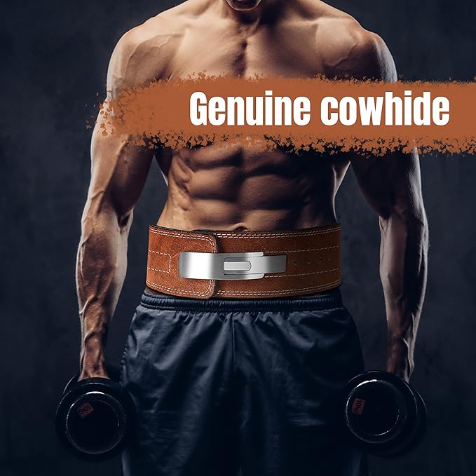 ARD CHAMPS™ 10MM Weight Power Lifting Leather Lever