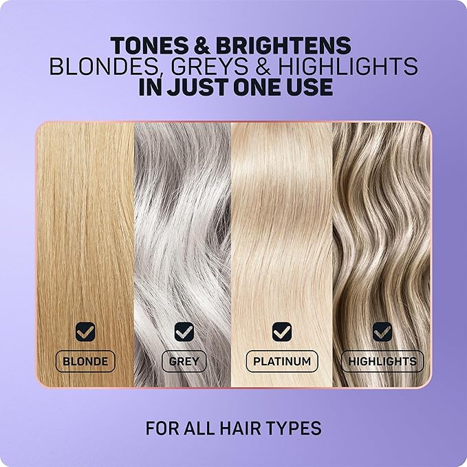 Marc Anthony Bond Repair Purple Hair Shampoo for Blonde & Grey Hair, Blonde Repair - Color-Safe Toning Hair Shampoo Neutralizes Yellow, Brassy Tones & Repairs Weak Broken Bonds
