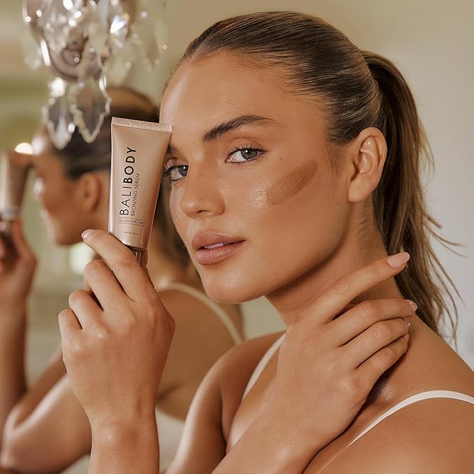 Bali Body Bronzing Serum | Hydrating with Hyaluronic Acid & Vitamin E | Anti-Aging Skin Bronzing Serum for Face | Lightweight, Non-Greasy, Buildable Skin Tint | Cruelty-Free (30 ml/1.01 fl oz)