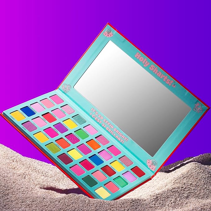 KimChiChic Beauty Holy Sharts Eyeshadow Palette - Bright Colors, Blendable, Long Lasting, Cruelty Free, Multicolor, It’s So Effin Bright 40 Color