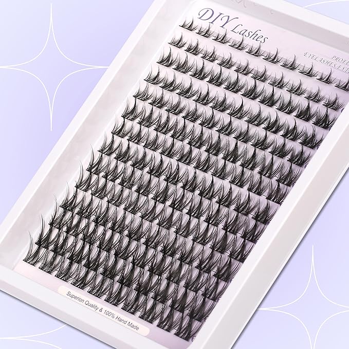 Lash Clusters Wispy Eyelash Cluster Eyelash Extensions Clusters Lashes Extension Natural Look Eyelashes Fairy Lash Clusters Manga Individual Lashes for Self Application (8-16MM)