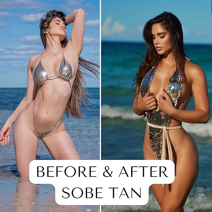 Sobe Tan Self-Tanner | Clean, Natural, Streak-Free Caramel Tan | Only 7 Ingredients - No Nasties | With a Natural Caramel Color Guide for Flawless Application | The Cleanest Mousse on the Market