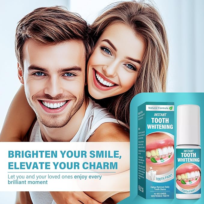 Tooth Paint, Instant Teeth Whitening Paint Kit, White Gel Paint for Teeth, Easy & Fast Get Shiny Teeth, Safe, Assertive Socializing
