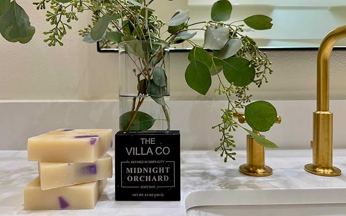 The Villa Co - Midnight Orchard | 4.5oz Body Bar for Women & Men | Artisan Made in USA | Natural Ingredients