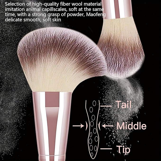 KUORYZAL Pink Makeup Brushes Set Professional 66Pcs with Case Premium Synthetic for Foundation Concealer Blush Eyeshadow Powder Contour Makeup Brush Kit Face Eye Make up Brushes & Tools